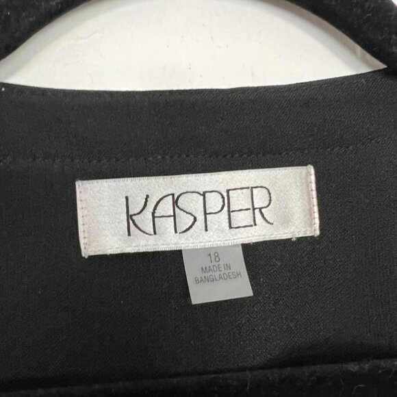 Kasper Cobalt Blue Black Trim Jacket Blazer 18 1X - Picture 2 of 3